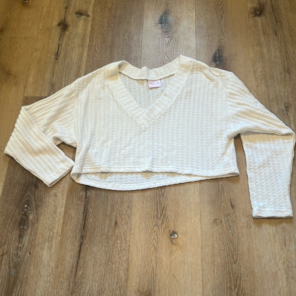 Urban Outfitters Out From Under Ivory Crop Sweater SIZE XSMALL